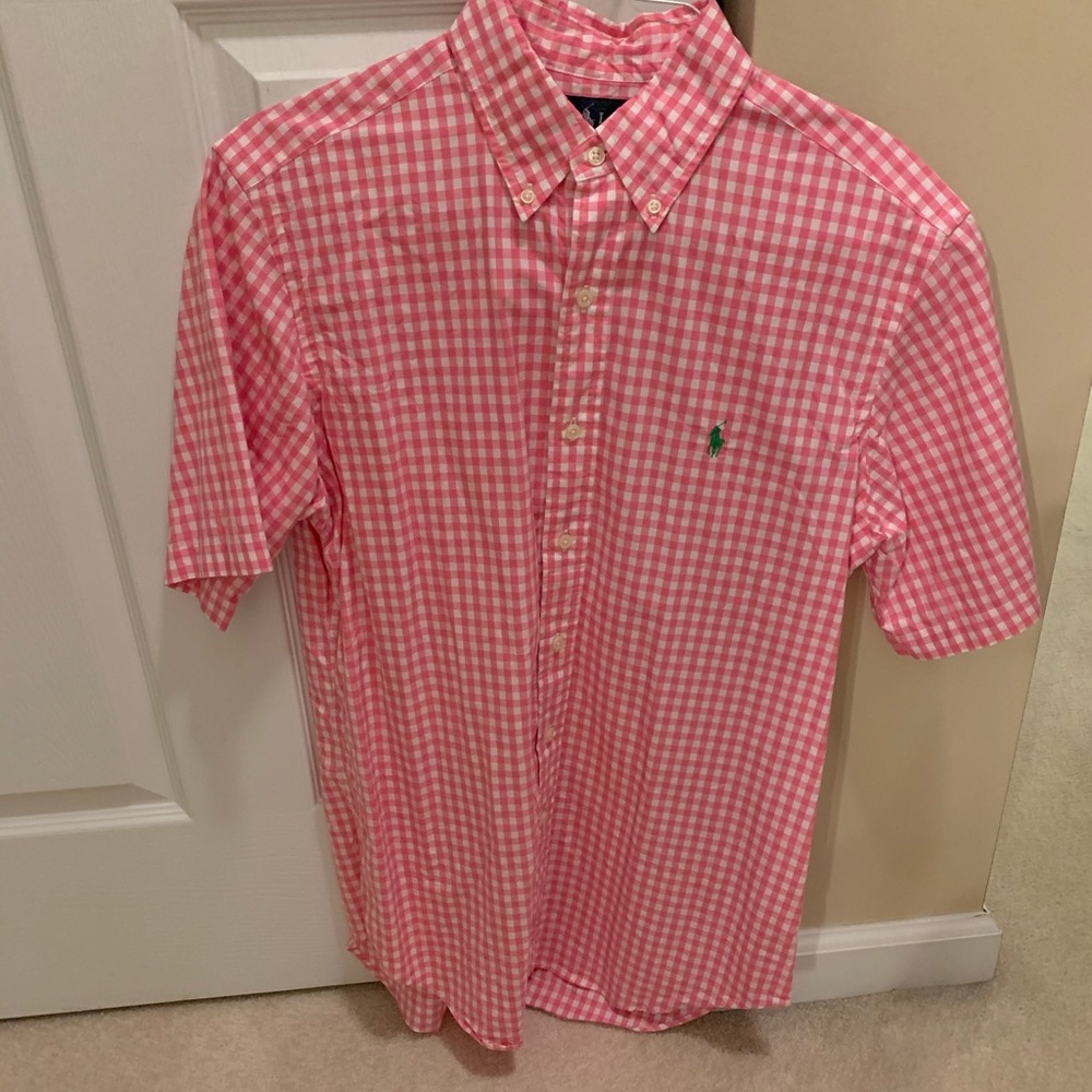 Ralph Lauren Pink Checkered Button Down
